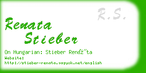 renata stieber business card